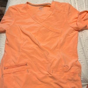 coral scrub top